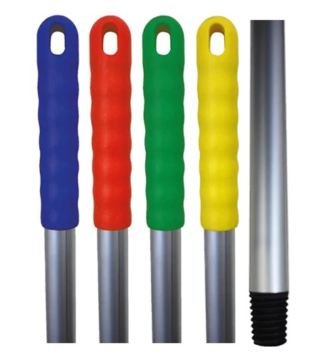 Aluminium 4ft mop handles colour coded