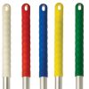 5 different coloured 4 foot Aluminium Hygiene Mop Handles