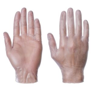 Vinyl clear powder free gloves