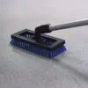 blue deck scrubber in use