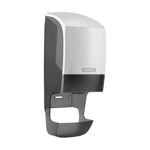 Katrin System toilet roll dispenser available in Black or White 77465 with core catcher