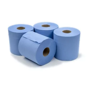 4x Blue Centrefeed 2ply rolls