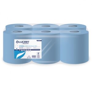 6 pack of Lucart L-One Maxi Blue Strong Rolls