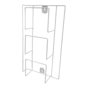 triple disposable glove holder in white