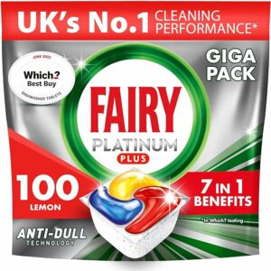 Fairy platinum all in one dishwasher tablets , pack of 100