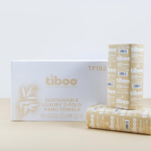 Tiboo sustainable luxury Z-fold hand towels