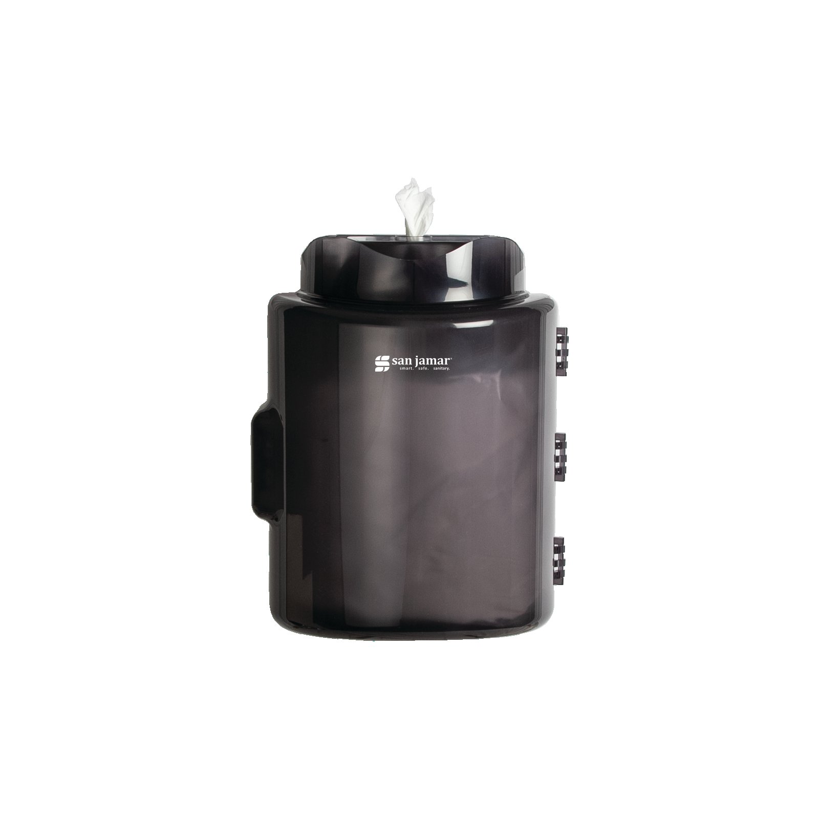 San Jamar black gym wet wipe dispenser