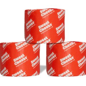 3 packs of 3-ply sweet cheeks wrapped toilet rolls