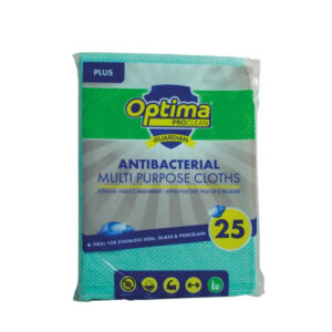Green heavyweight antibacterial cloths pack of 25