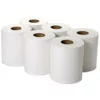 White 2ply centrefeed rolls 6 rolls per case