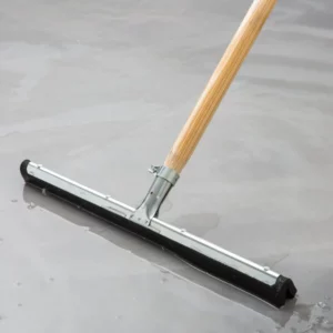 metal floor squeegee with wooden handle