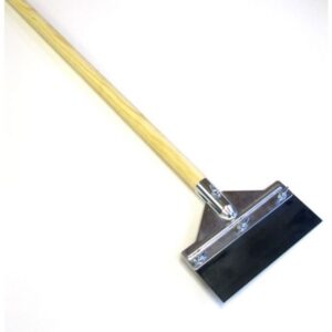 Wooden floor scraper handle and blade