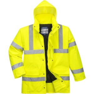 Yellow hi visibility traffic jacket
