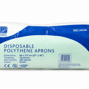 Disposable Polythene Aprons – Green 200 on a roll